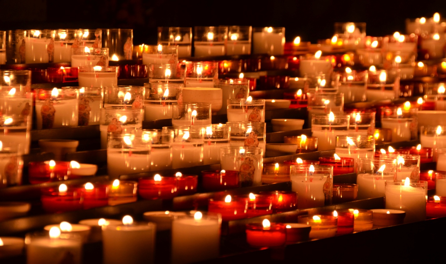 floating candles and water rangolis